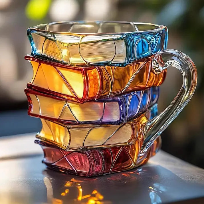 Book-Shaped Glass Mug