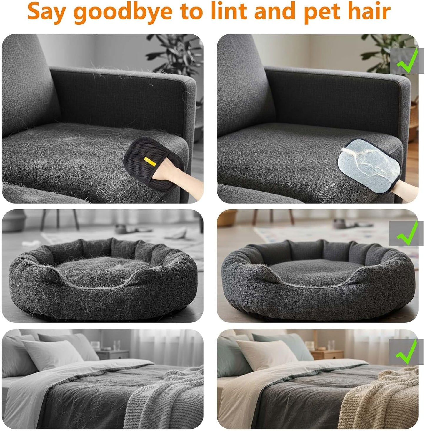 Premium Reusable Pet Hair Removal Glove