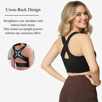 Seamless Cross-Back Support Bralette