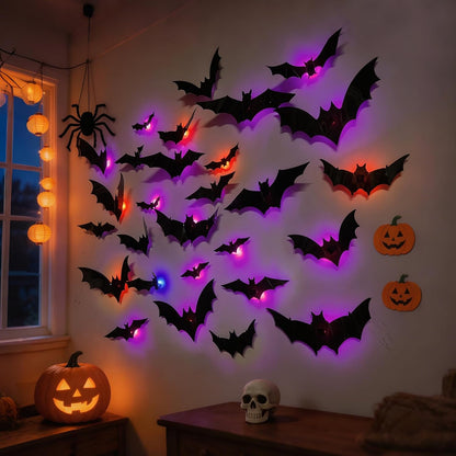 Spooky 3D Bats Wall Decor