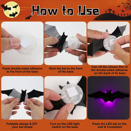 Spooky 3D Bats Wall Decor