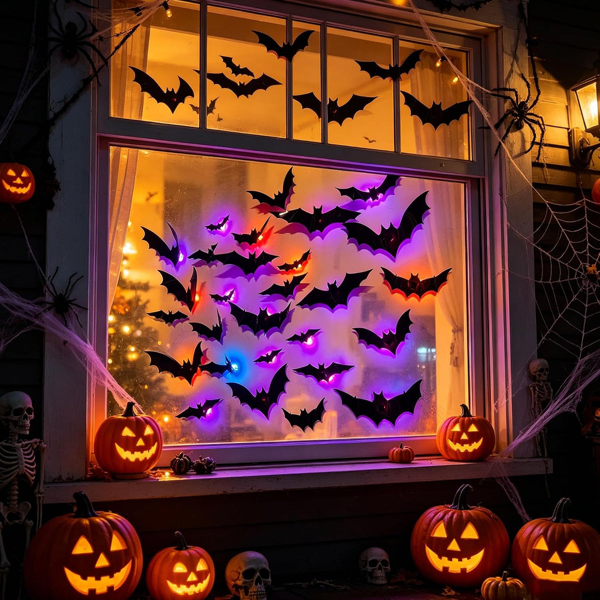 3D  Halloween Bats Wall Decor