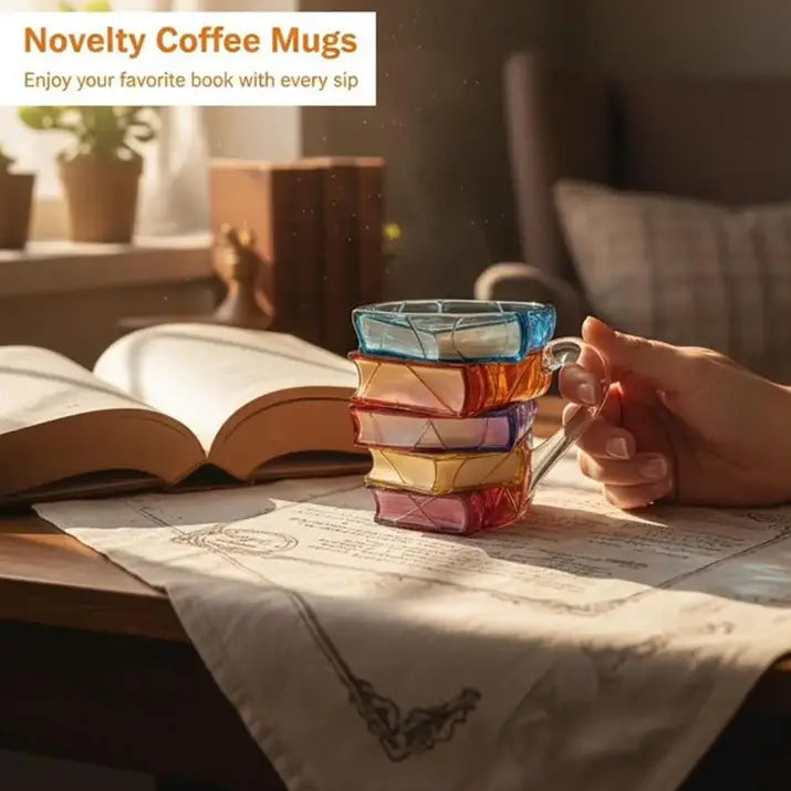 Book-Shaped Glass Mug