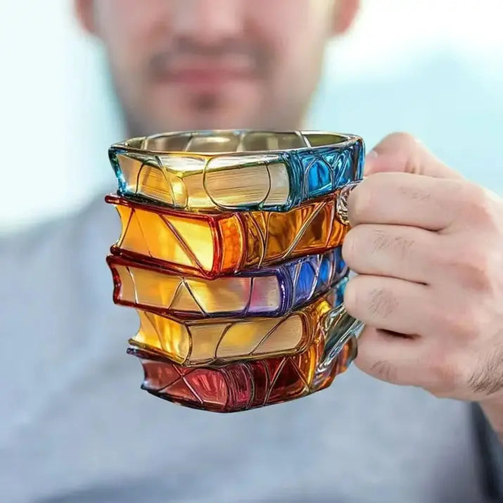 Book-Shaped Glass Mug