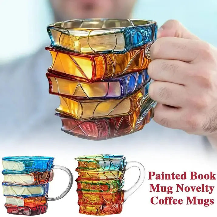 Book-Shaped Glass Mug